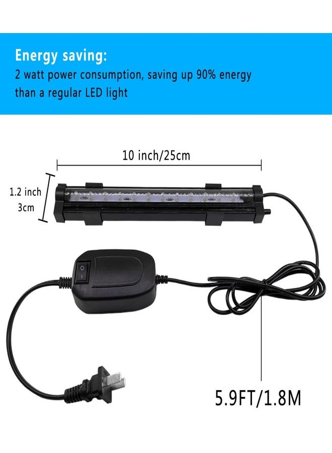 PULACO 2W Aquarium Fish Tank Air Stone with Automatic Color Changing LED Light (Length -10" for Small Fish Tank) for Aquarium Air Pump - Image 2